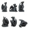 Ebros Six Faux Stone Gothic Mini Dragons Statue Set Legends And Fantasy Action Dragons