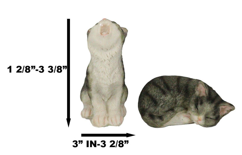 Crazy For Cats Four Playful Kitten Statues Adorable Kitty Cat Animal Figurines
