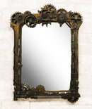 Steampunk Industrial Gears Pipes Bolts Time Travel Wall Decorative Mirror 22"H