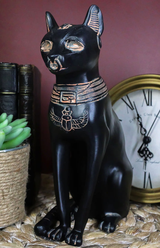 Ebros Ancient Egyptian Goddess Bastet Statue in Rustic Clay Finish Figurine - Ebros Gift