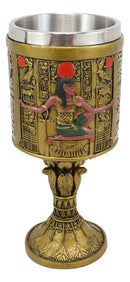 Ebros Ancient Egyptian Kneeling Maat Larger 16oz Cylindrical Wine Goblet Chalice