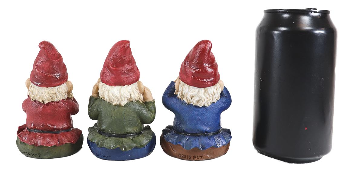 Ebros Whimsical See Hear Speak No Evil Gnomes Statue 4"H Set Of 3 Wise Gnomes - Ebros Gift