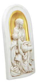 Ebros Michelangelo Saint Peter's Basilica La Pieta Wall Decor Plaque Figurine Resin