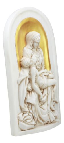 Ebros Michelangelo Saint Peter's Basilica La Pieta Wall Decor Plaque Figurine Resin