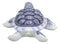 Ebros Terracotta Blue and White Feng Shui Celestial Sea Turtle Statue 4.5" Wide Talisman of Stability and Fortune Lucky Tortoise Figurine Decorative Zen Turtles Tortoises
