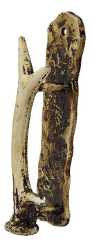 Ebros Set of 2 Western Rustic Deer Antlers Door Pull Handle Hardware Pack of 2 Left and Right Sides Decorative Accent 8" High for Barn Doors Entrance Main Cabin Lodge Country Home Antler Accent