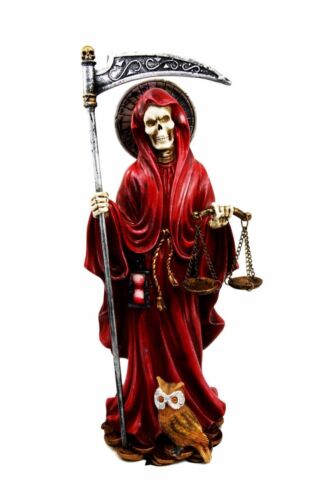 Ebros Red Robe Holy Death Santa Muerte Day of The Dead Figurine Symbol Of Love