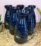 Ebros Gift Contemporary Blue And Black Horizon Sky Glazed Ceramic Pottery Heaven And Earth 'Ten To Ji' Design Japanese Rice Wine Sake Tokkuri Flasks Pack of 6 Serving Flask