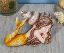Ebros Under The Sea Young Mermaid Resting by Snail Sconce Shell Figurine
