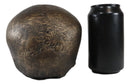 Ebros Pirate Treasure Relic Gold Rust Severed Upper Half Skull Figurine Statue