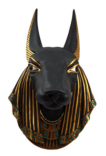 Ebros Egyptian Deity Anubis God Of Afterlife Bust Wall Plaque 15.5"H Figurine - Ebros Gift