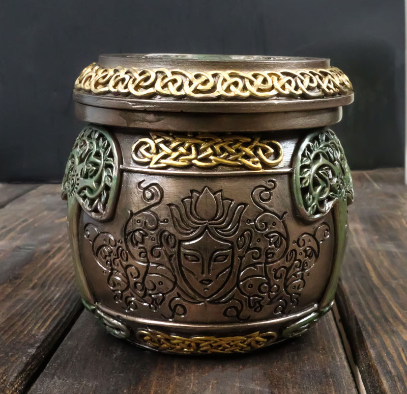 Celtic Knot Sacred Tree of Life Yggdrasil Triple Goddess Decorative Jewelry Box