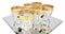 Ebros Gift 10K Gold Plated French Amour Heart Pattern 1.5oz Shot Glass Set of 6 Heavy Base High Clarity Glass