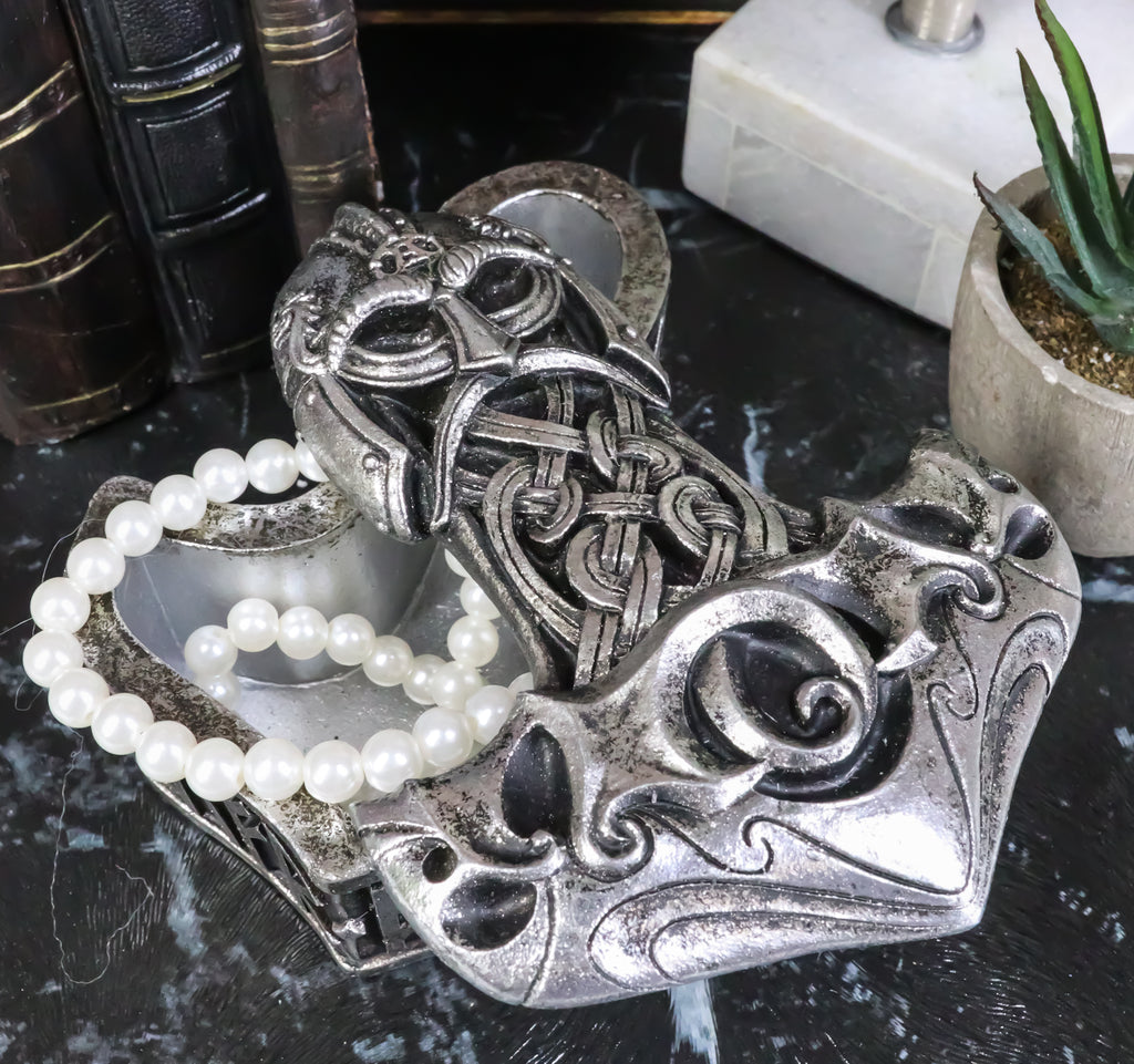 Norse Runes Coat of Arms Heraldry Thor Hammer Mjolnir Decorative Jewel ...