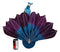 Ebros Fiona Walker England Handmade Organic Colorful Peacock Wall Decor Large 29"Wide