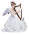 Ebros Angelic Chorus Melody Beautiful Heavenly Angel with Doves Playing Harp Statue 8" Tall by Artist Nene Thomas Fantasy Fairy Bridal Ballerina Christmas Themed Collectible Figurine As Home Decor