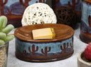 Ebros Rustic Southwestern Desert Cactus Arizona Bathroom Vanity Bar Soap Dish Holder
