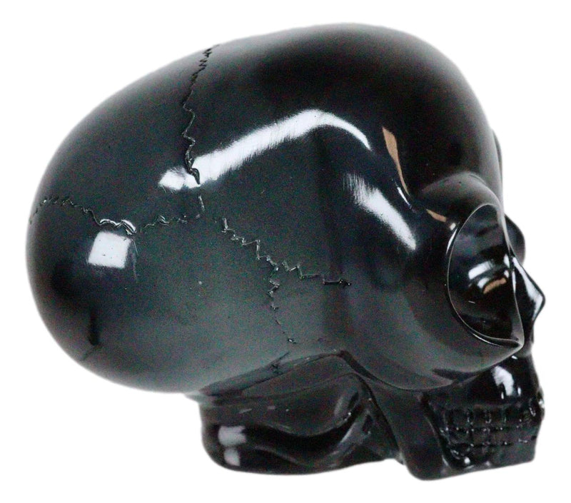 Ebros Small Black Translucent Extraterrestrial ET Alien Skull Figurine Collectible