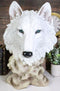 Ebros Large Ghost Albino Arctic Snow White Wolf Head Bust Desk Plaque Statue 16.5" Tall Direwolf Timberwolves