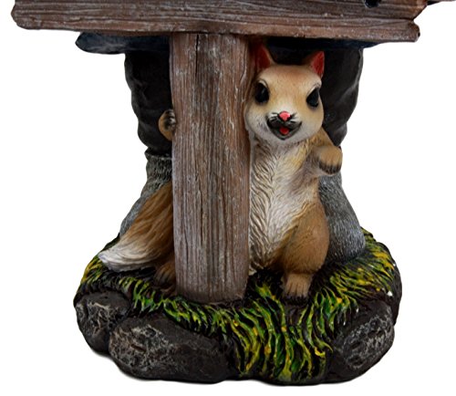Ebros Rude Garden Greeter "Go Away!" Gnome Dwarf Not Welcome Statue 17.75"H Patio Outdoor Poolside Figurine As Whimsical Decor Magical Fantasy Gnomes Decoration
