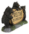 Ebros Welcome To Our Den Rustic Forest Papa Mama Cub Black Bears With Log Sign Statue