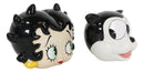 Comical Betty Boop And Bimbo Dog Collectible Ceramic Salt And Pepper Shakers Set