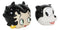 Comical Betty Boop And Bimbo Dog Collectible Ceramic Salt And Pepper Shakers Set