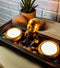 Ebros Baby Buddha Monk Twin Tea Light Votive Candle Holder Zen Garden Rocks Figurine