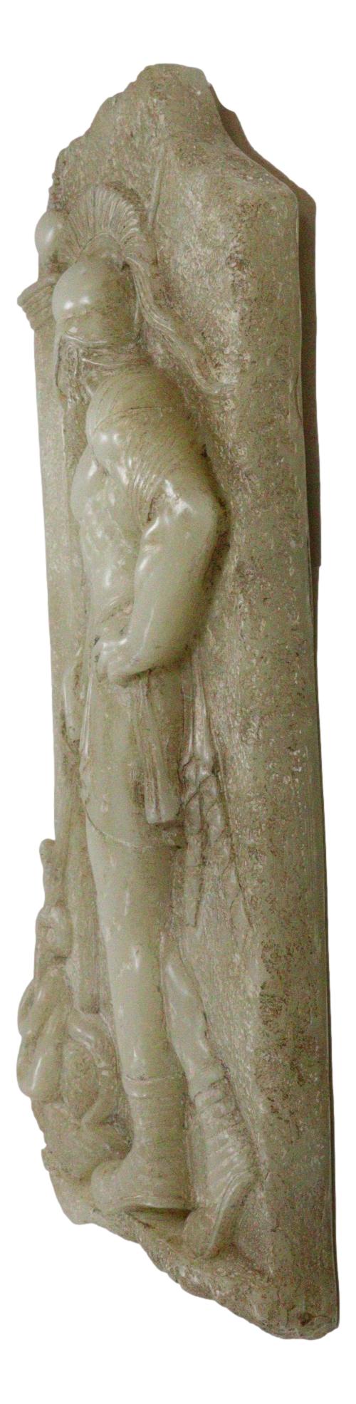 Ancient Greek Sepulchral Warrior Wall Plaque Relief Large Decor Sculpture 15"H