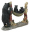 Mother Black Bear With Cubs In Outpost Camping Hammock Statue Wildlife Forest