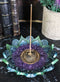 Chakra Buddhist Mandala 8 Spokes Wheel Flower Bloom Incense Burner Figurine