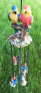 Red and Blue Scarlet Macaw Parrots Couple Resonant Relaxing Wind Chime Patio