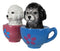 Aldorable Maltese Puppies in Tea Cup Salt and Pepper Shaker Set Cute Dog Puppy