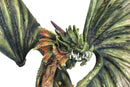 Ebros Large 26"H Green Castle Guardian Treasure Dragon Statue Fantasy Home Decor