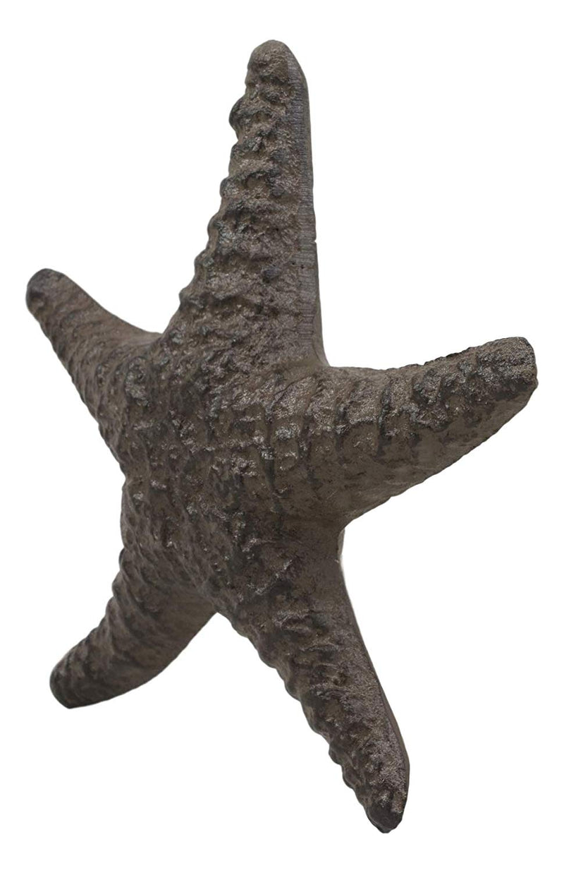 Ebros Cast Iron Sea Star Shell Starfish in Rustic Bronze Finish 7.75" Wide