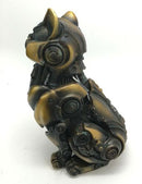 Steampunk Feline Cyborg Pet Kitty Cat Decorative Paperweight Figurine 7"H