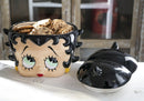 Vintage Comical Shy Betty Boop Head Ceramic Cookie Jar Collectible Figurine
