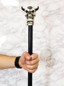 Demon Horned Lucifer Satan Pentagram Skull Decorative Prop Walking Swagger Cane