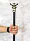 Demon Horned Lucifer Satan Pentagram Skull Decorative Prop Walking Swagger Cane