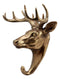 Ebros Bronzed 10 Point Buck Deer Bust Wall Hook Hanger Hunter's Game Trophy Taxidermy