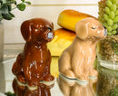 Labrador Puppies Magnetic Salt and Pepper Shakers Set, Blond Chocolate