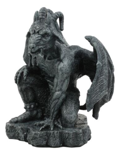 Ebros Winged Guardian Baphomet Sabbatic Goat Gothic Gargoyle Statue Faux Stone