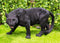 Grand Scale Realistic Black Panther Jaguar Leopard Prowling Statue 31"Long