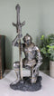 The Accolade Kneeling Medieval Knight Excalibur Sword Letter Opener Figurine