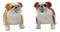 Fawn Chocolate Bulldogs Salt And Pepper Shakers Ceramic Magnetic Figurine Set