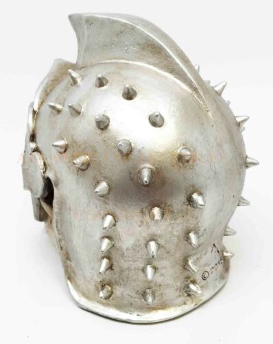 Spiked Spartan Helm Hero Gladiator Maximus Warrior Skull Figurine Sculpture