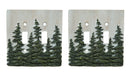 Rustic Evergreen Pine Trees Forest Wall Cover Plate 2-Pack Double Toggle Switch