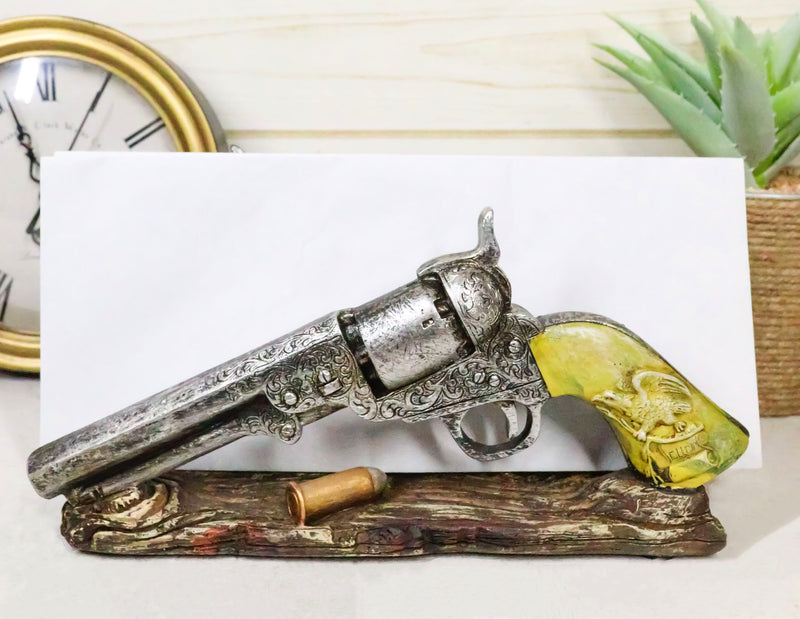 Rustic Country Double Six Shooter Pistols Western Cowboy Envelope Napkin Holder