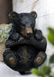 Rustic Western Forest Black Bear Cub Hanging On Branch Wall Or Tree Bark Decor