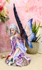 Ebros Silver Haired Winter Fairy Holding Red Rose Figurine Fairy Garden